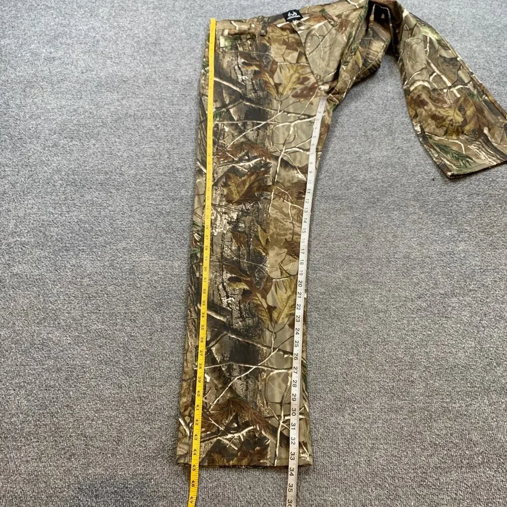Realtree Pants Mens 36 Cotton Hardwoods Camo Pockets Silentec Hunting Outdoor